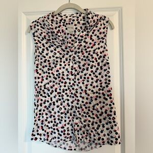 Nic+Zoe Multicolor Dot Blouse
